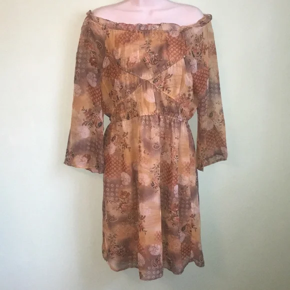Selene Sport | Dresses | Selene Sport Chiffon Peasant Dress Size Small |  Poshmark